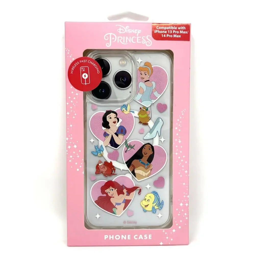 Disney Princesses iPhone 13 Pro Max / 14 Pro Max Case Glitter Skinny Dip NIB